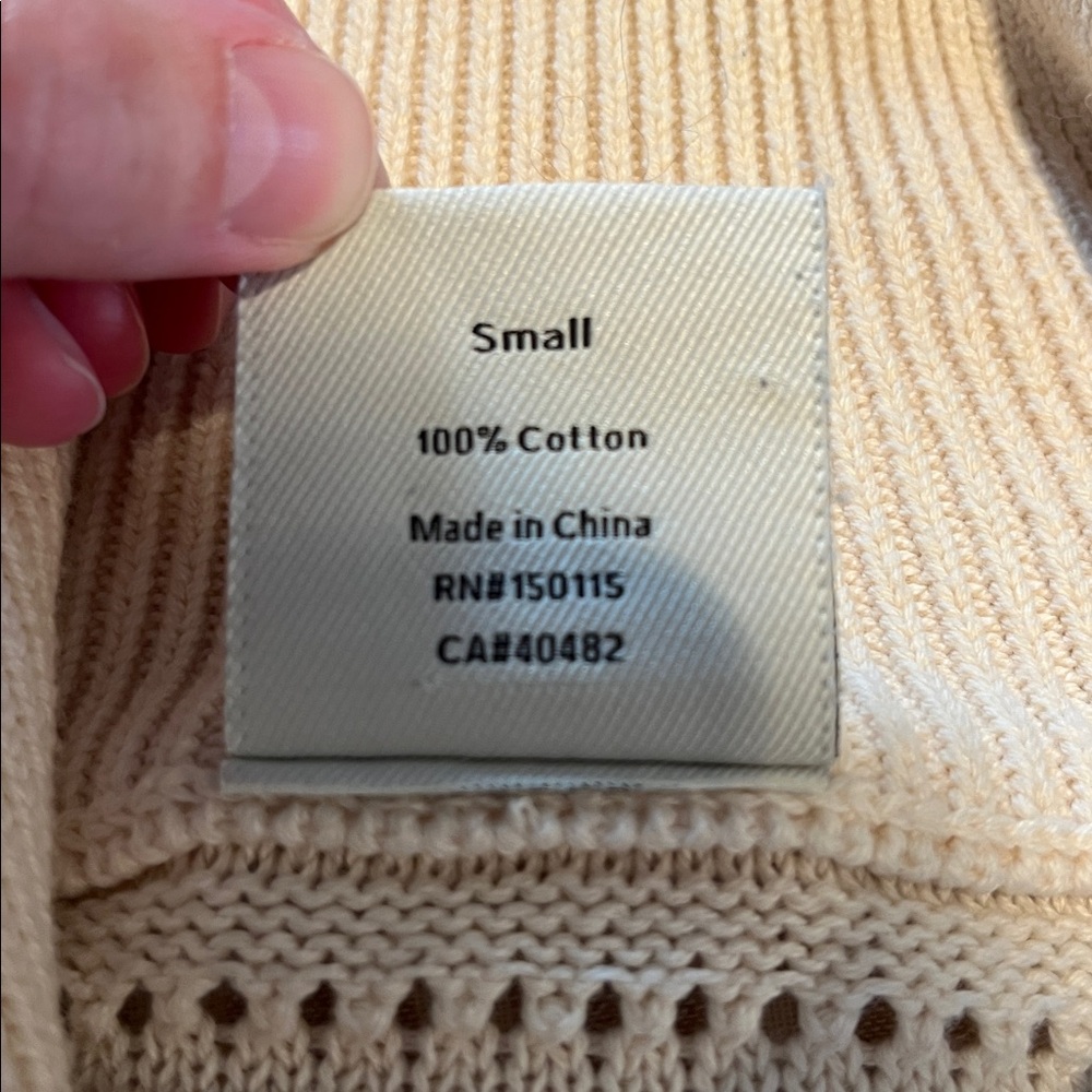 Varley Tara Pointelle Half-Zip - size Small - Picture 5 of 6